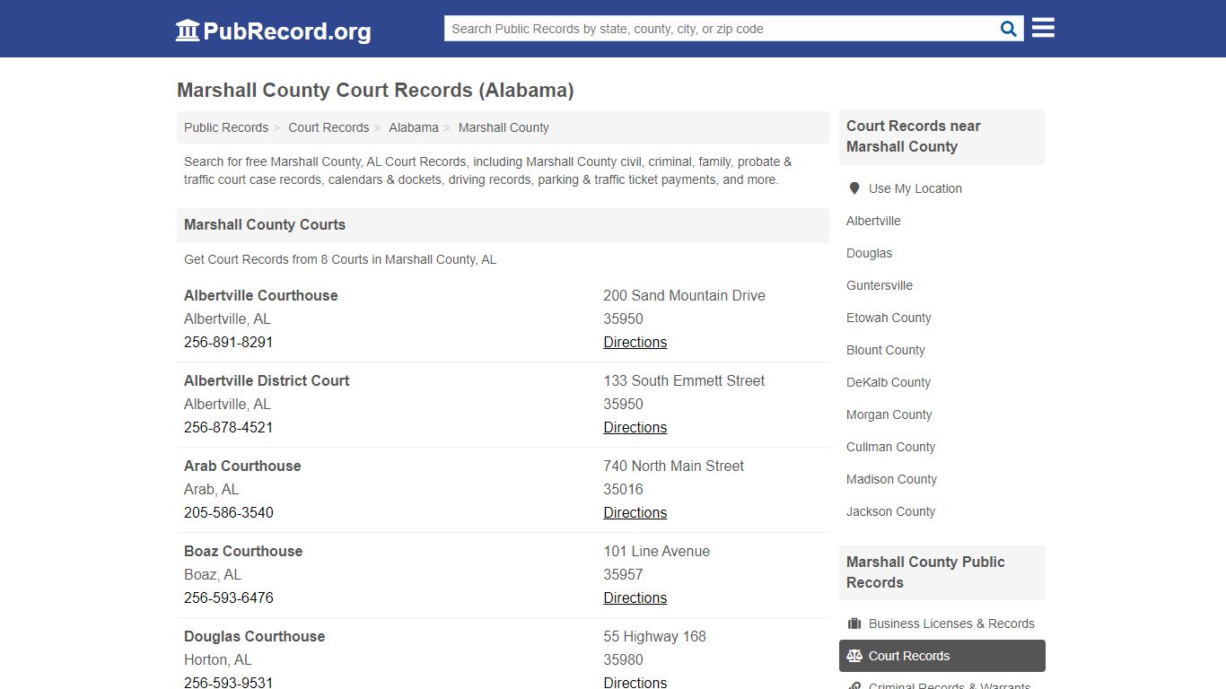 Free Marshall County Court Records (Alabama Court Records)